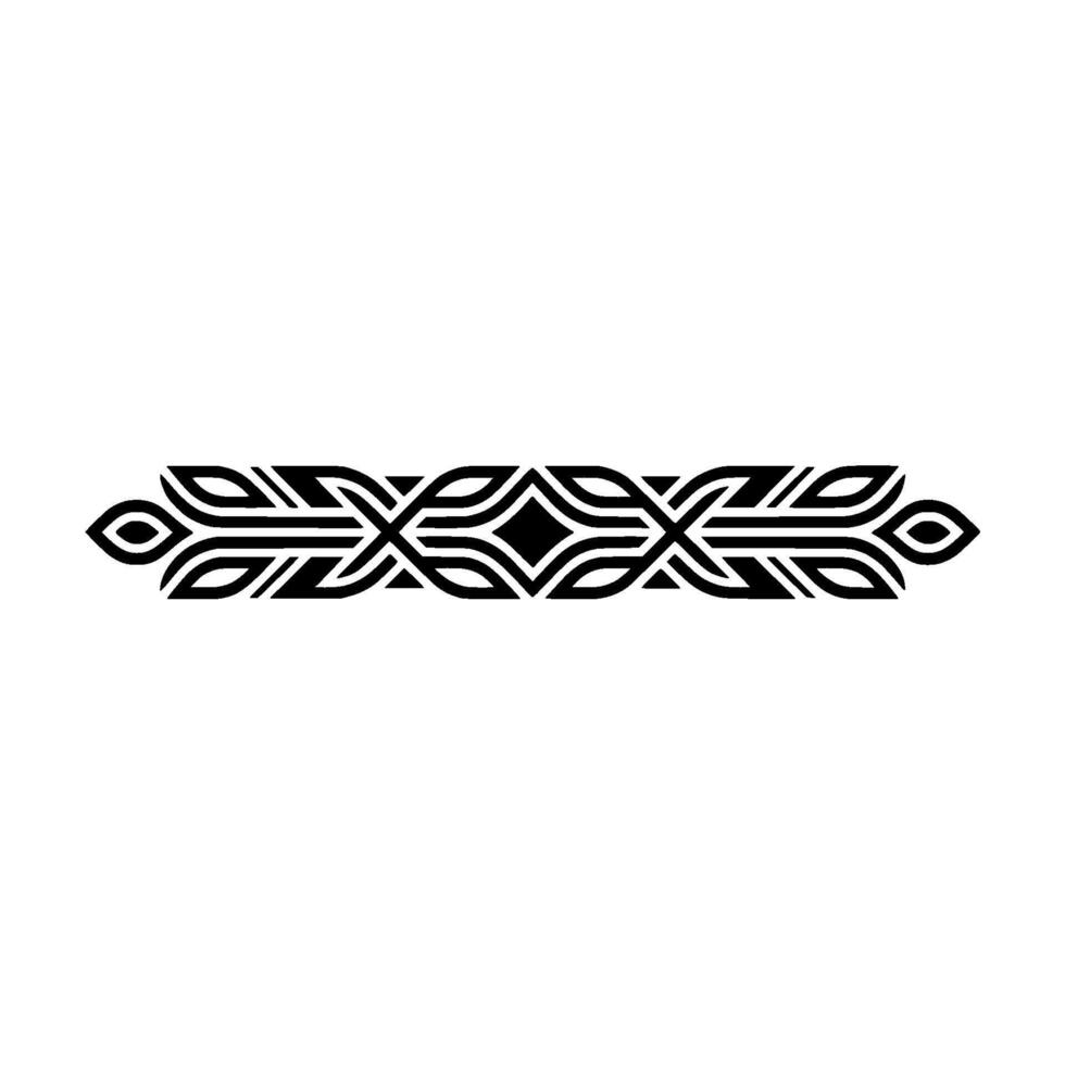Black Ornate Line Border On White Background, Decorative Element vector