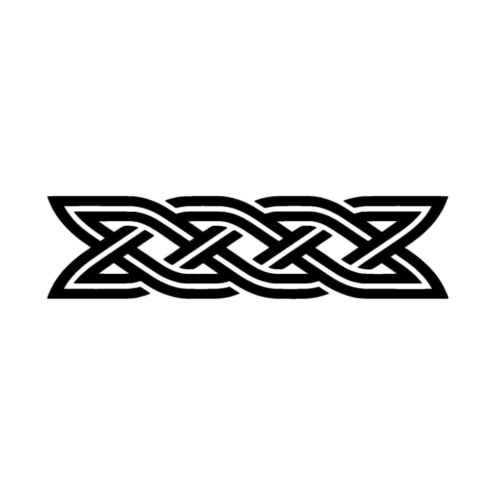 Intricate Black Celtic Knot On White Background vector