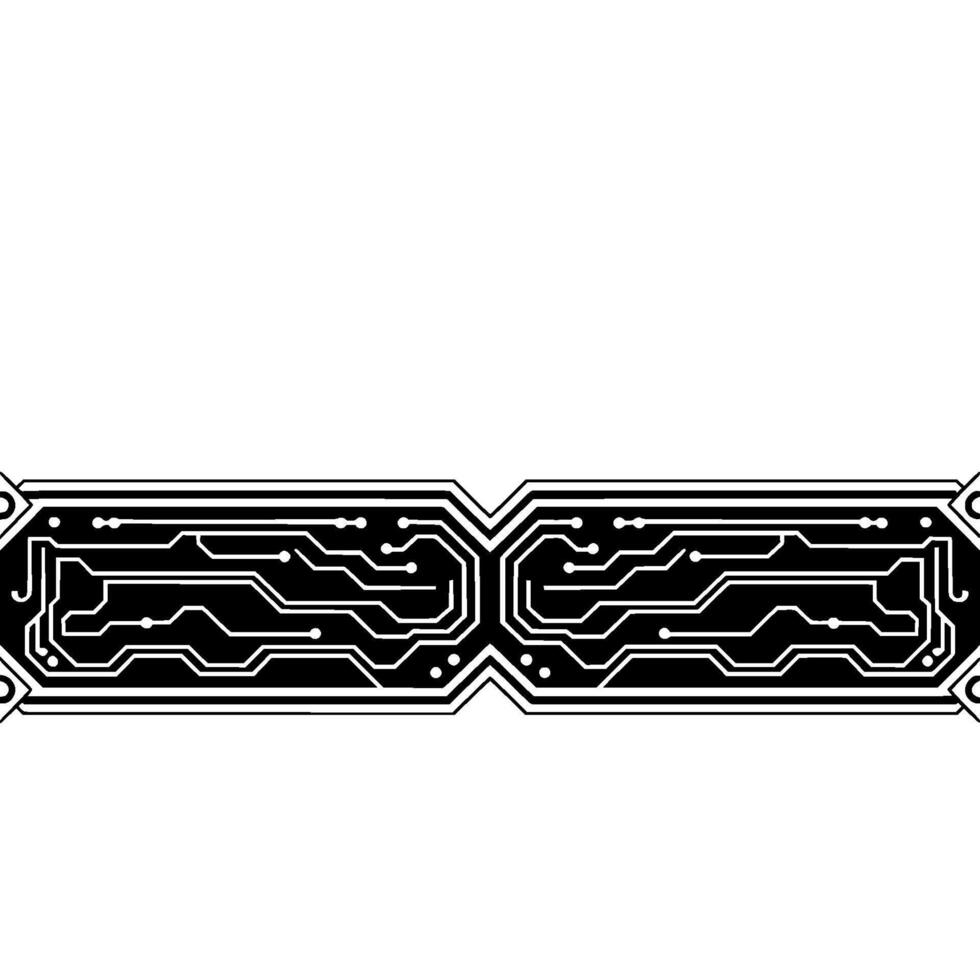 Black White Circuit Board Background, Technology vector