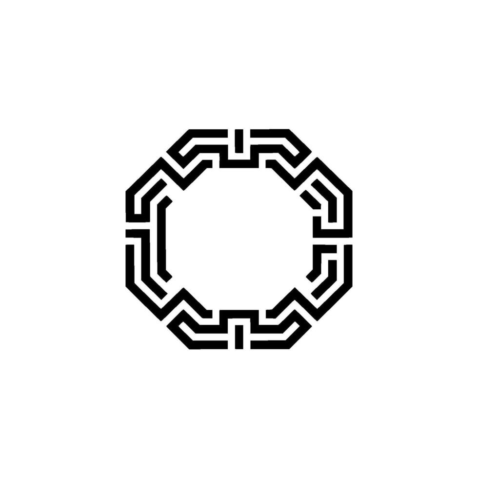 Geometric Labyrinth Modern, Clean Minimalist Concept vector