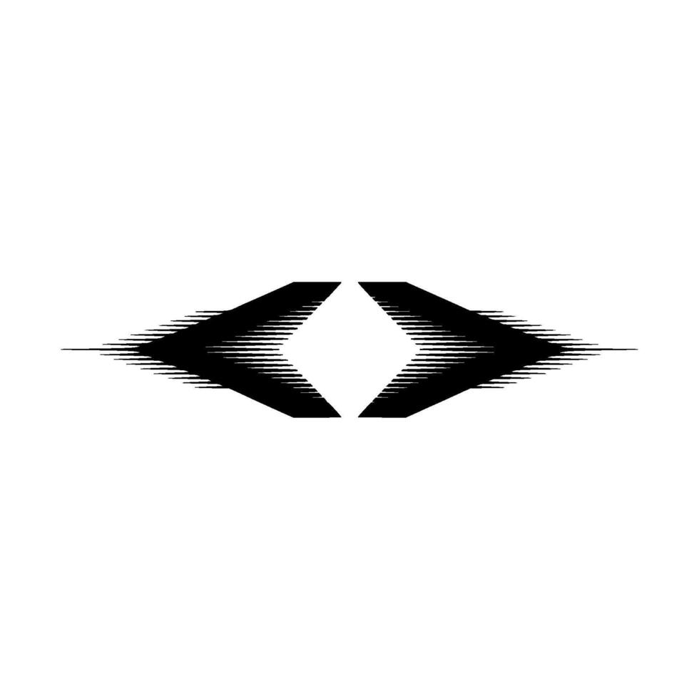 Abstract Black And White Geometric Eye Symbol vector