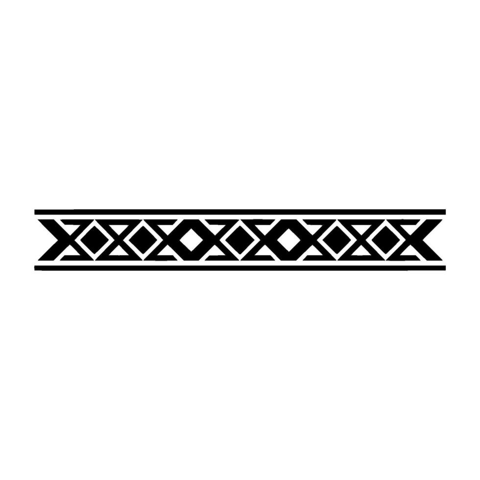 Geometric Border, Black And White Pattern, Ornamental vector