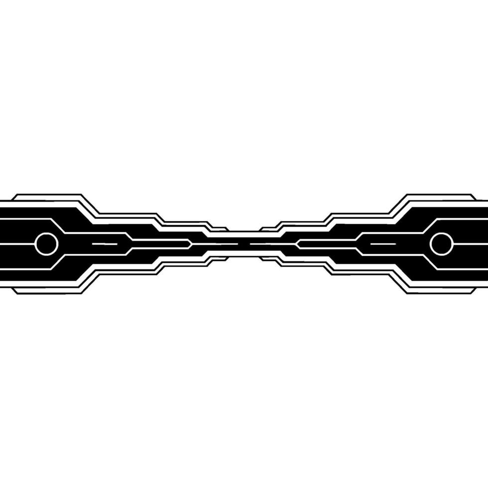 Modern Tech Circuit Board Element On White Background vector