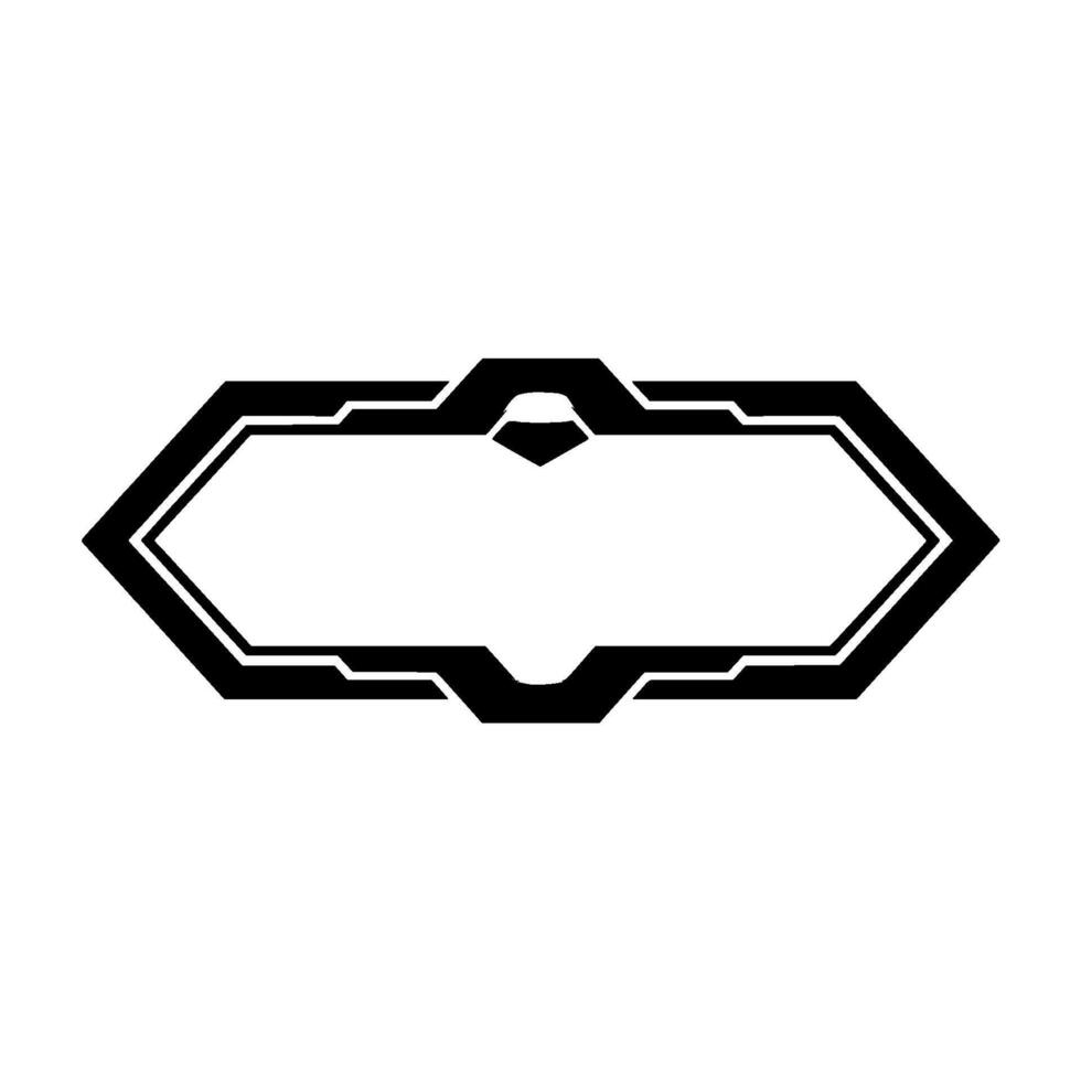 Futuristic Tech Frame With Glowing Accents On White Background vector