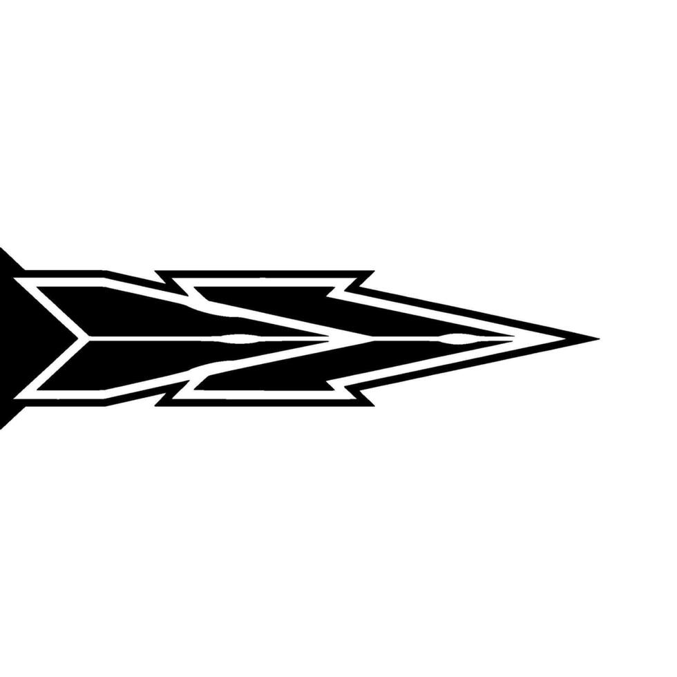 Geometric Arrow In Monochrome Modern, Directional Concept vector