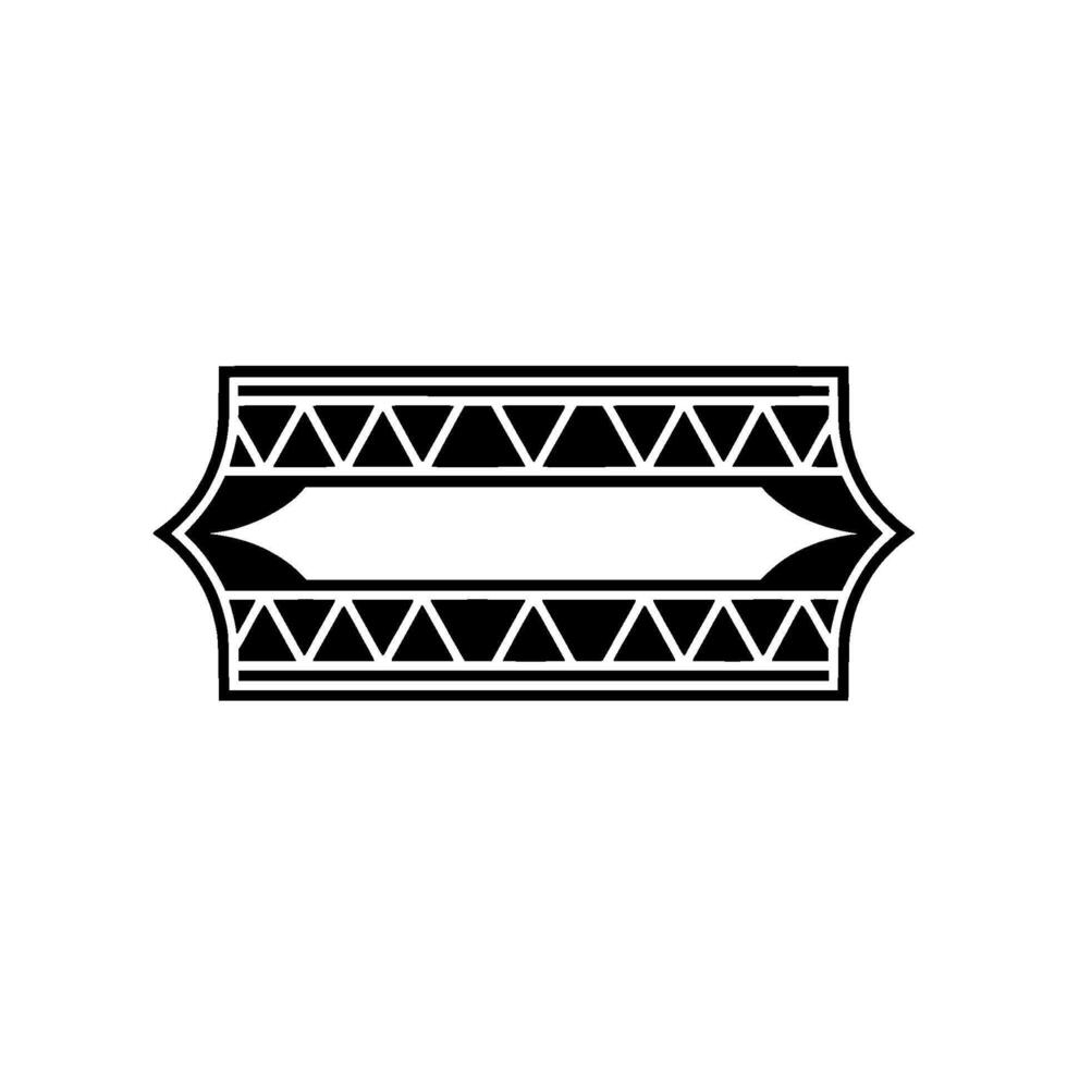 Geometric Black And White Label Tribal, Minimalism vector