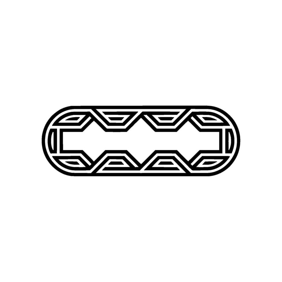 Modern Minimalist Abstract Geometric Oval vector