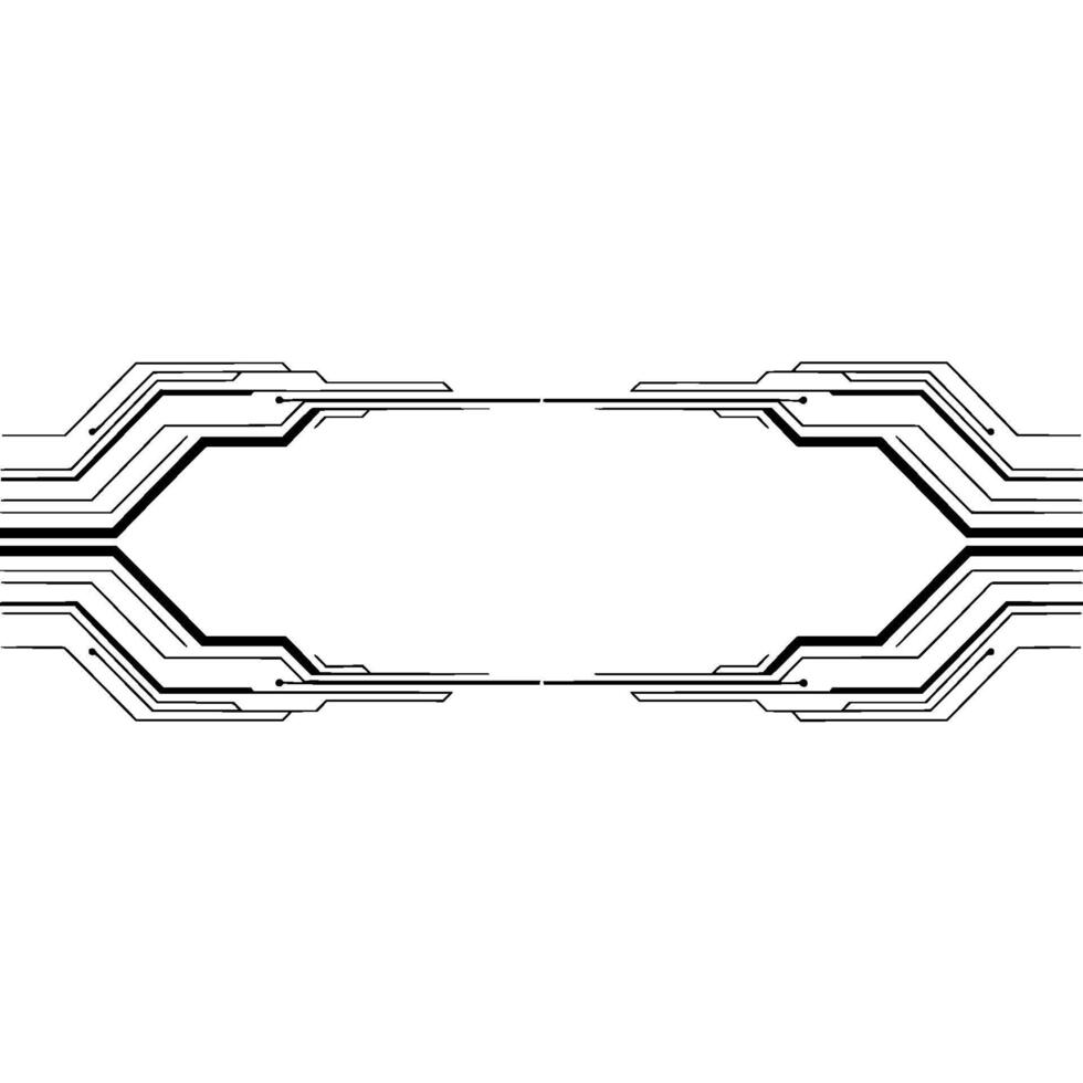 Futuristic Circuit Board Frame On Grayscale Background vector