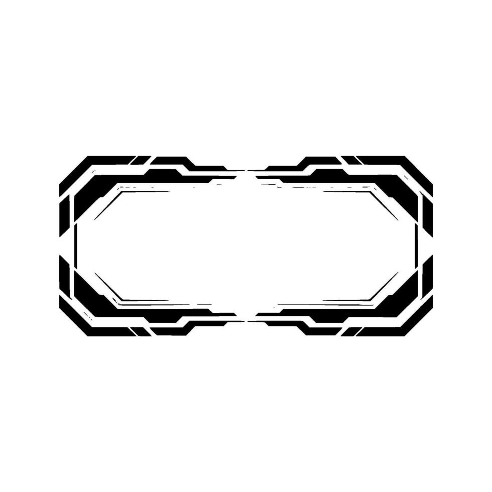 Futuristic Interface Element Rectangular Frame, Scifi Ui, Tech Background vector
