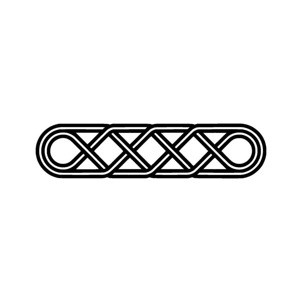 Geometric Knot Pattern In Black White Abstract On White Background vector
