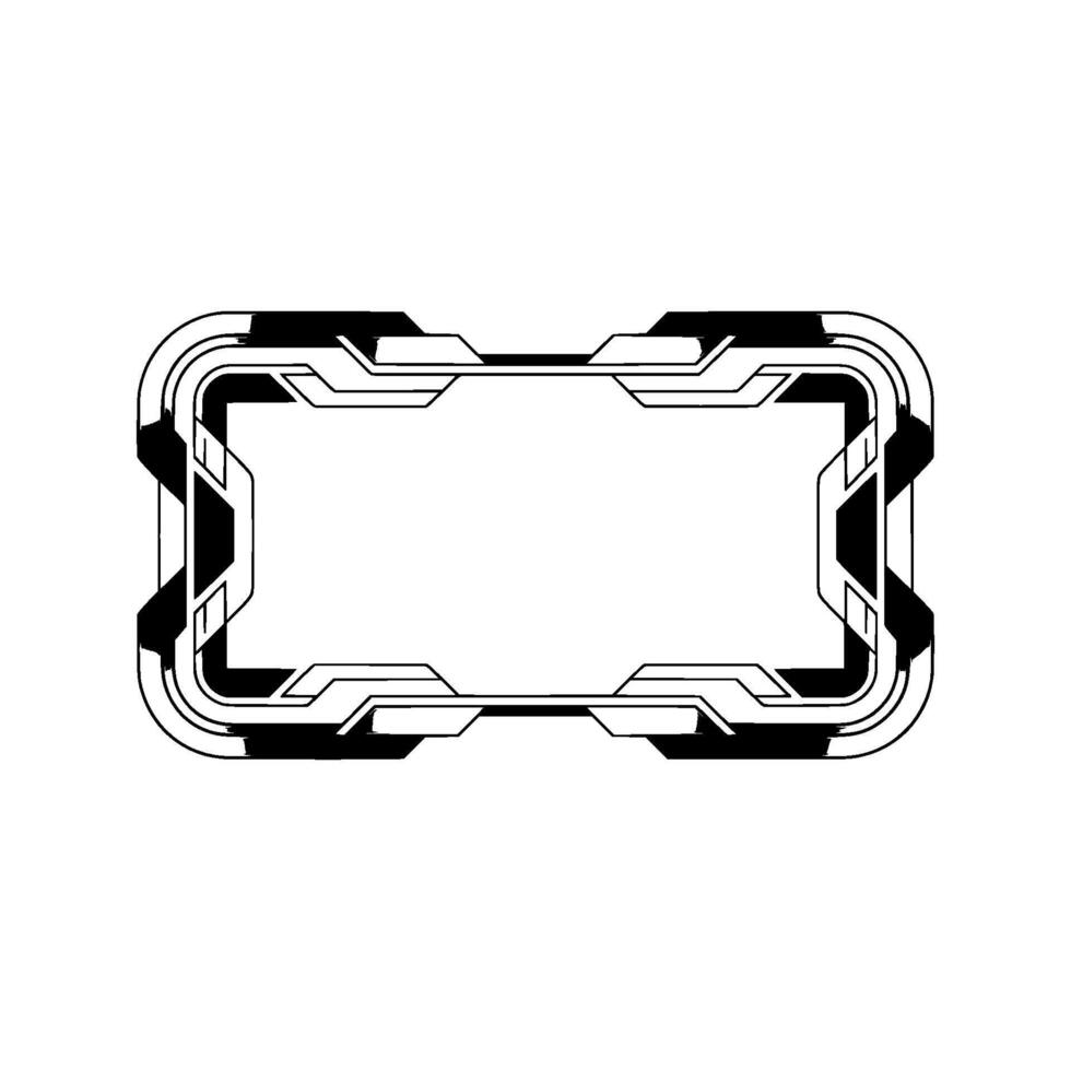 Futuristic Ui Frame, Minimalist Tech Border, Empty Space For Text vector