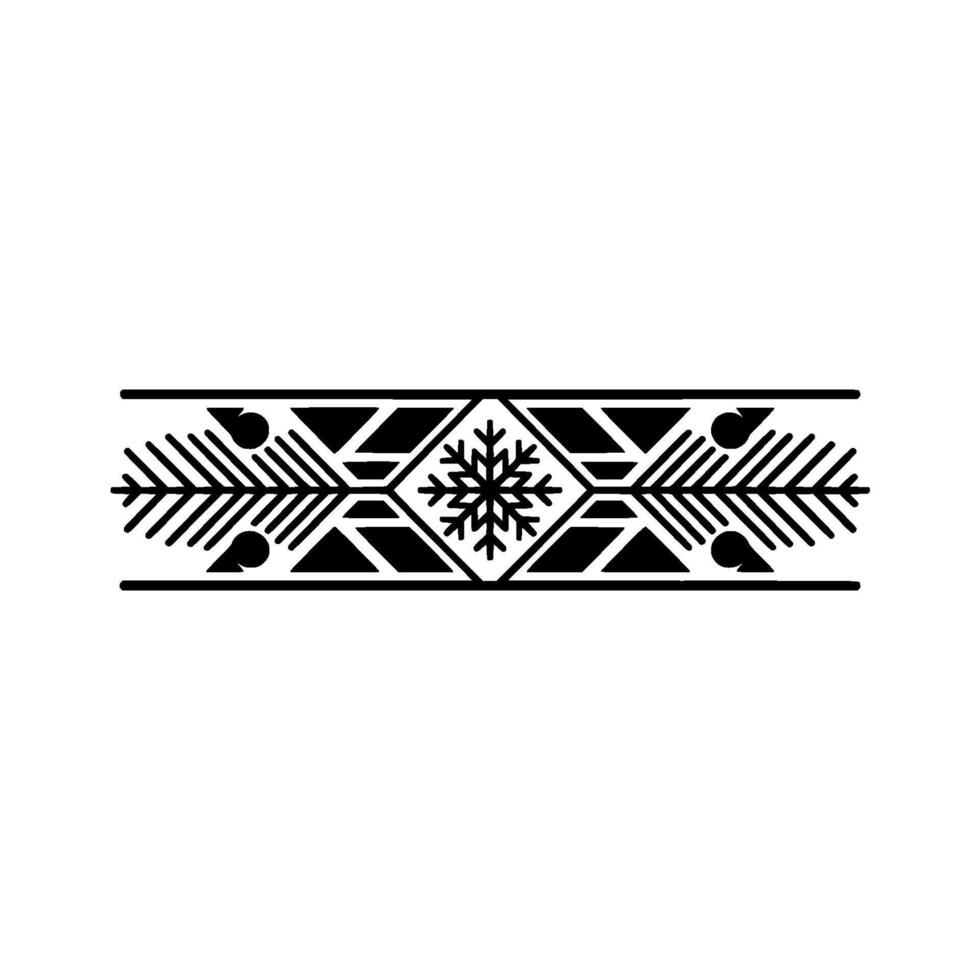 Minimalist Winter Snowflake Border On White Background vector