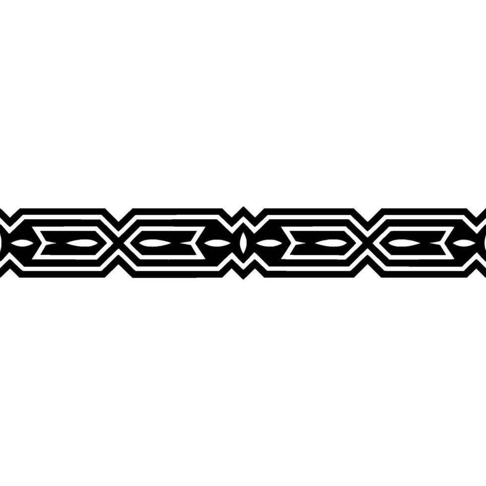 Geometric Border Monochrome, Abstract, Decorative Element vector