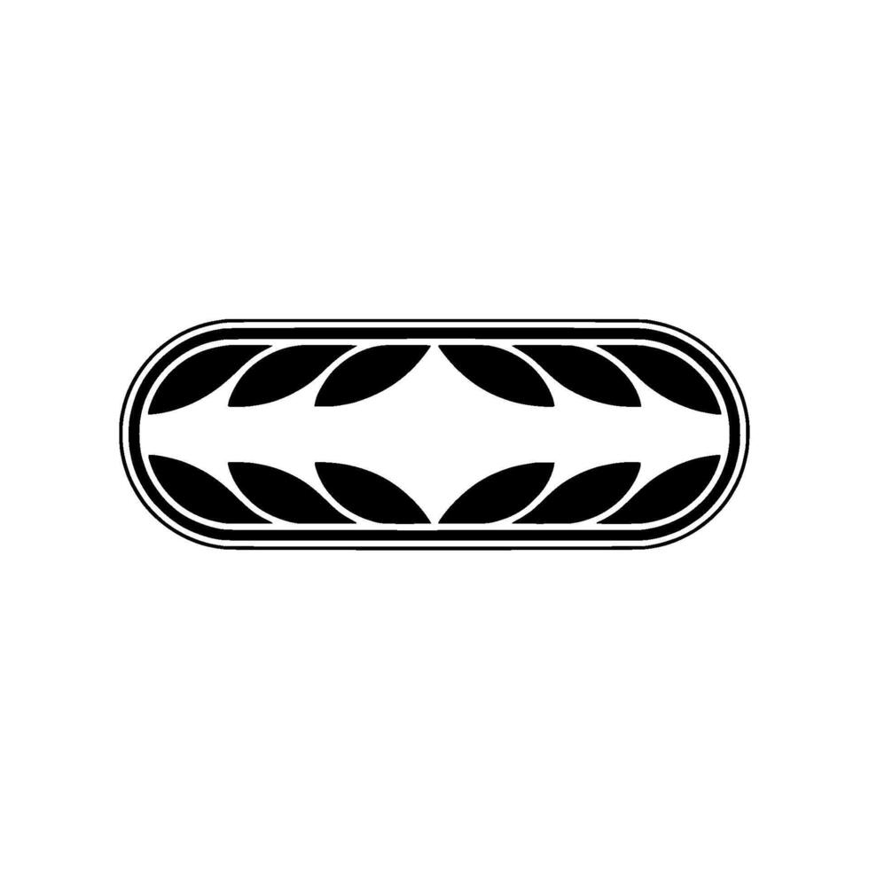 Minimalist Leaf Pattern Elegant Black And White Decorative Element vector