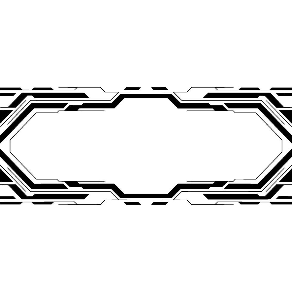 Tech Interface Abstract Futuristic Frame On Gradient White Background vector