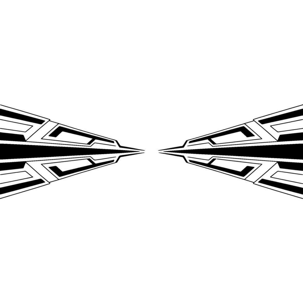 Abstract Futuristic Black And White Perspective Lines vector
