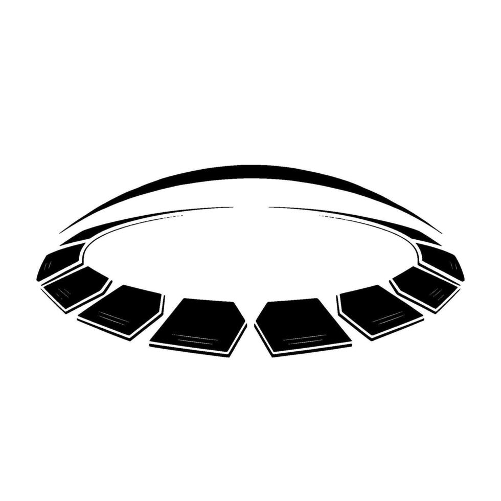 Futuristic Abstract Halo In Black And White vector