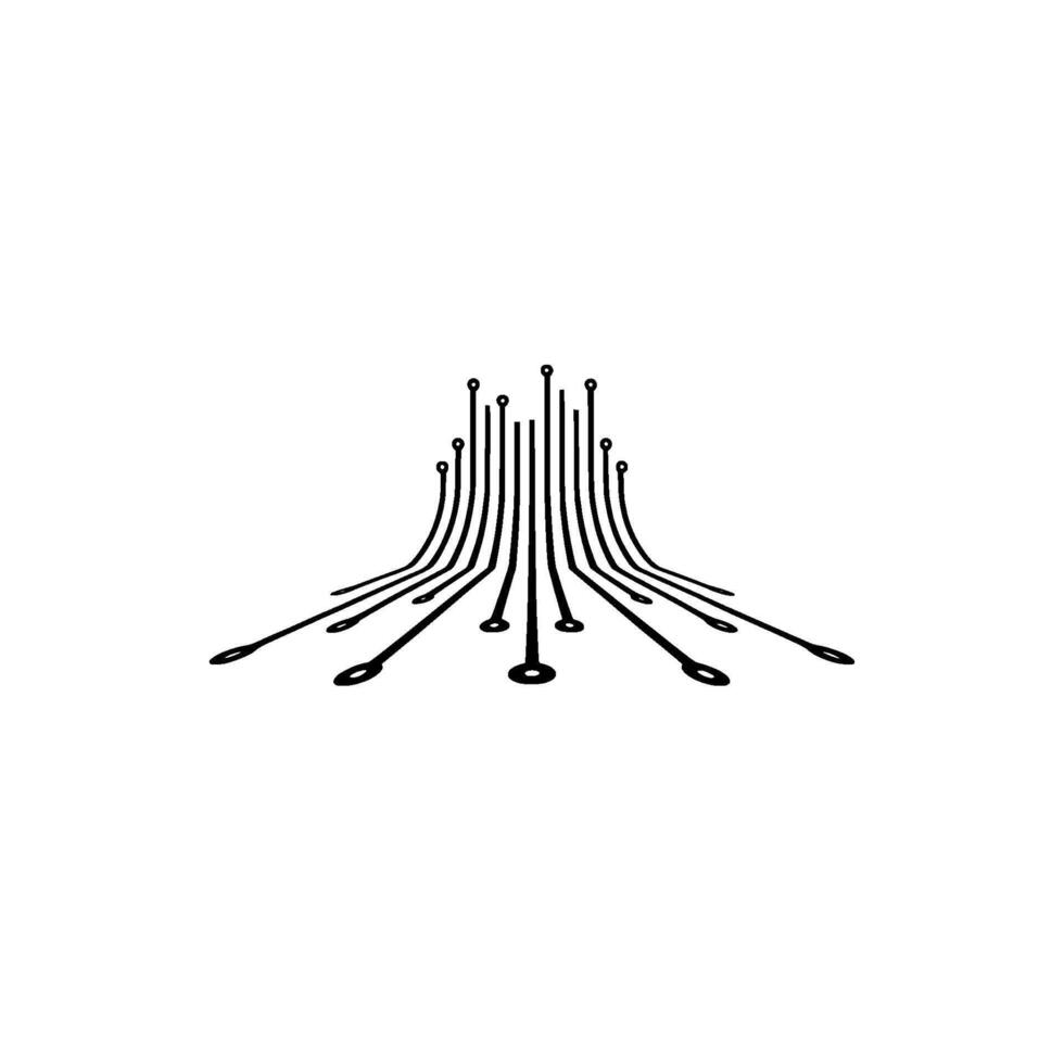 Abstract Circuit Board, Minimalist Tech, Lines Nodes vector