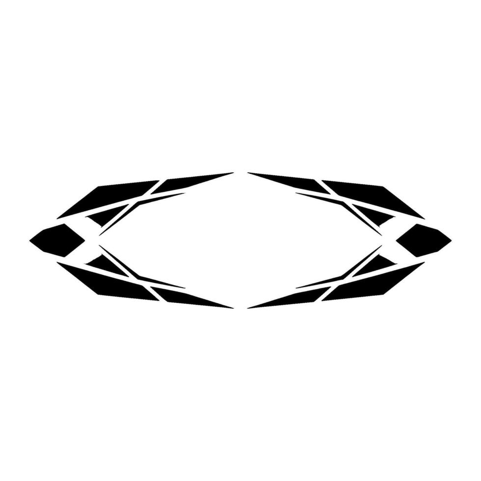 Geometric Abstract Black Shapes On White, Modern Element vector