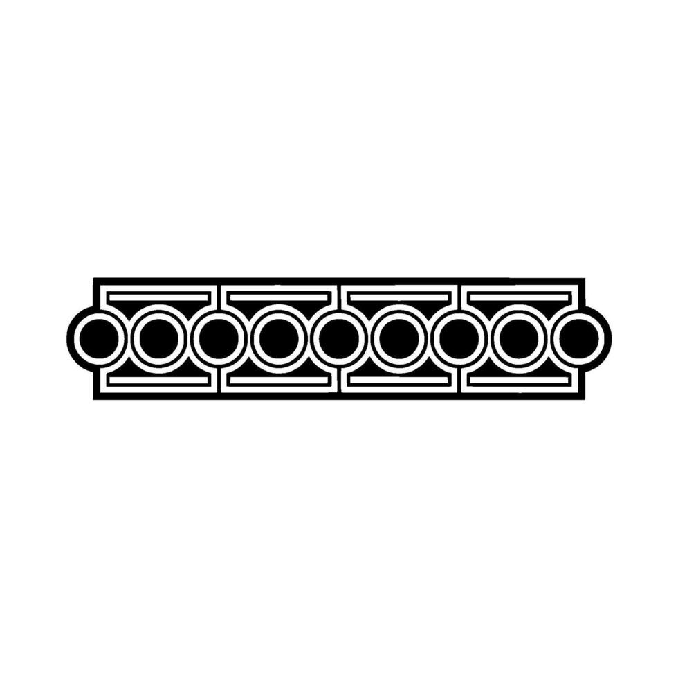Minimalist Geometric Ornament With Circle And Rectangular Shapes On Gradient vector