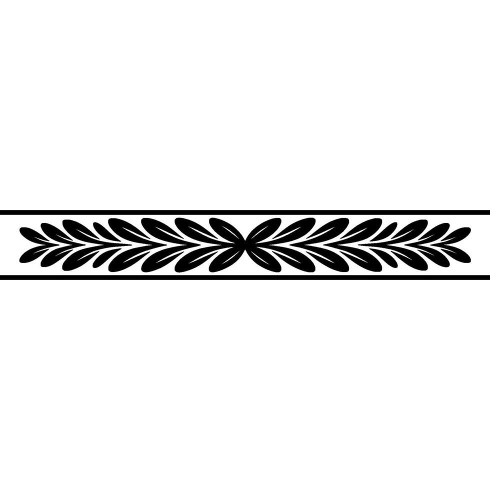 Elegant Foliage Border Decorative Leafy Ornament On Gradient Background vector