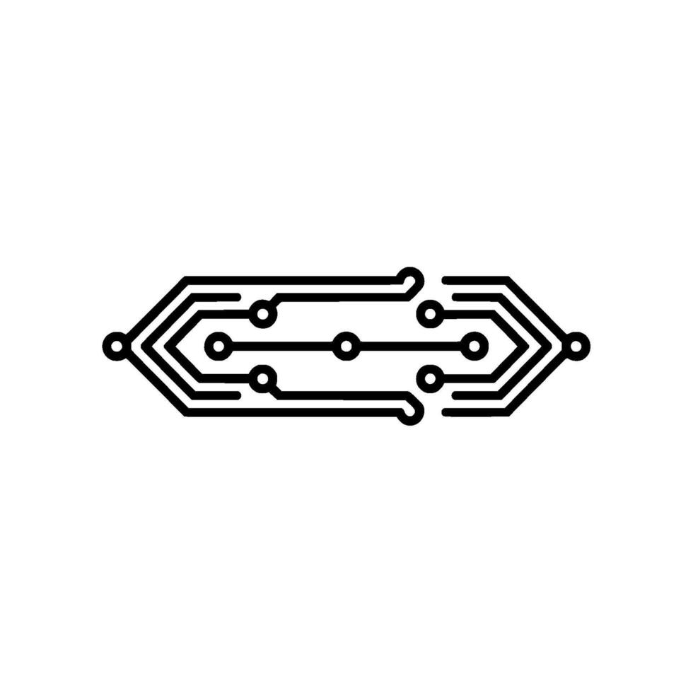 Minimalist Circuit Board Technology Concept vector