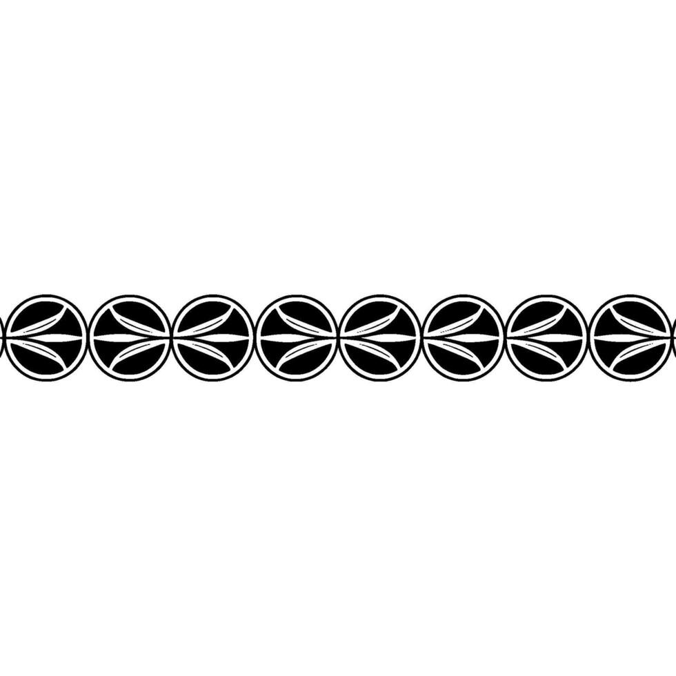 Geometric Decorative Border In Black And White On Grey Background vector