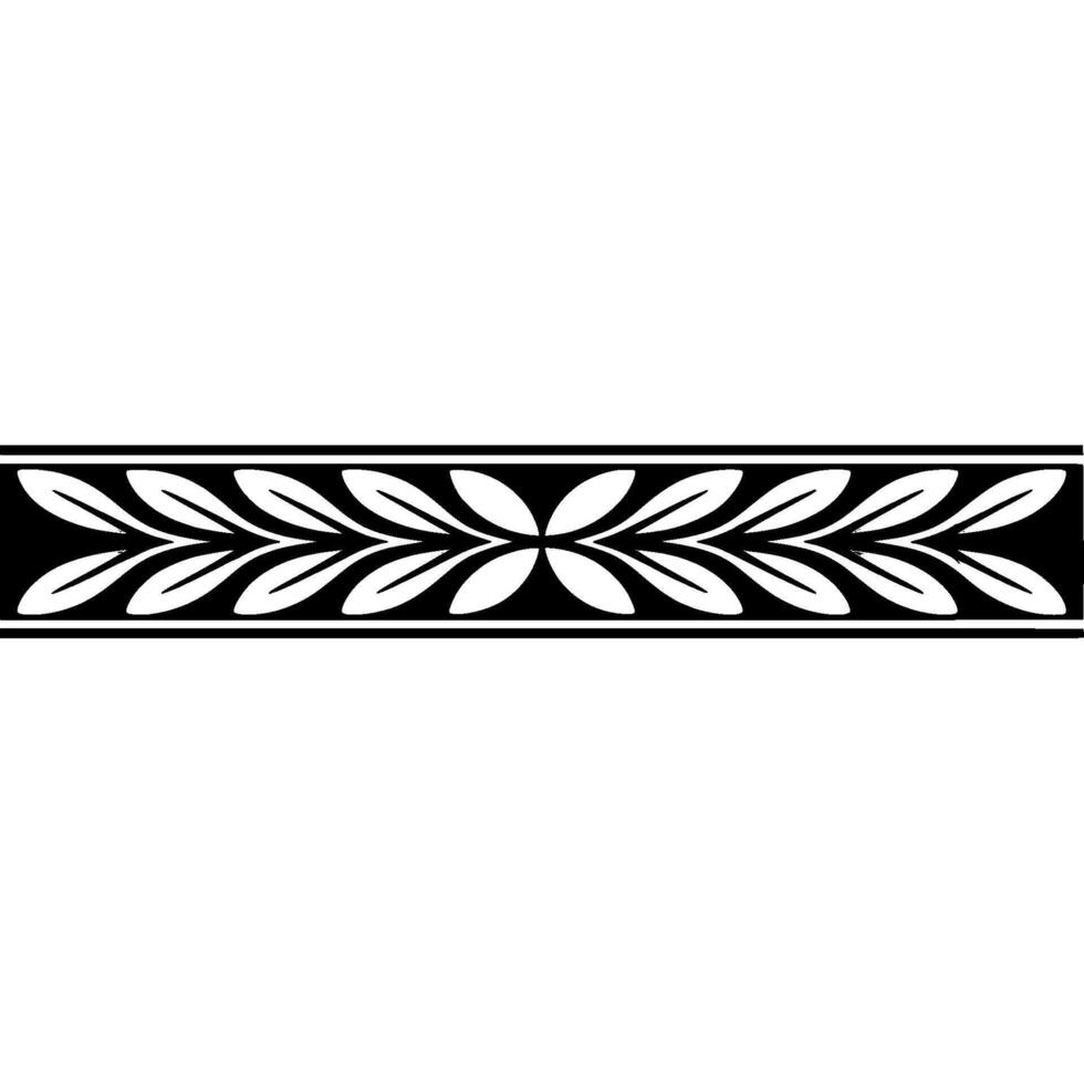 Elegant Silver Leaf Border On Black, Modern, White Background vector