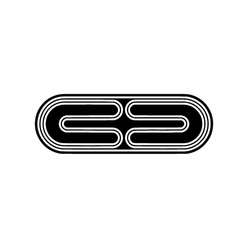 Minimalist Black And White Capsule On White Background vector
