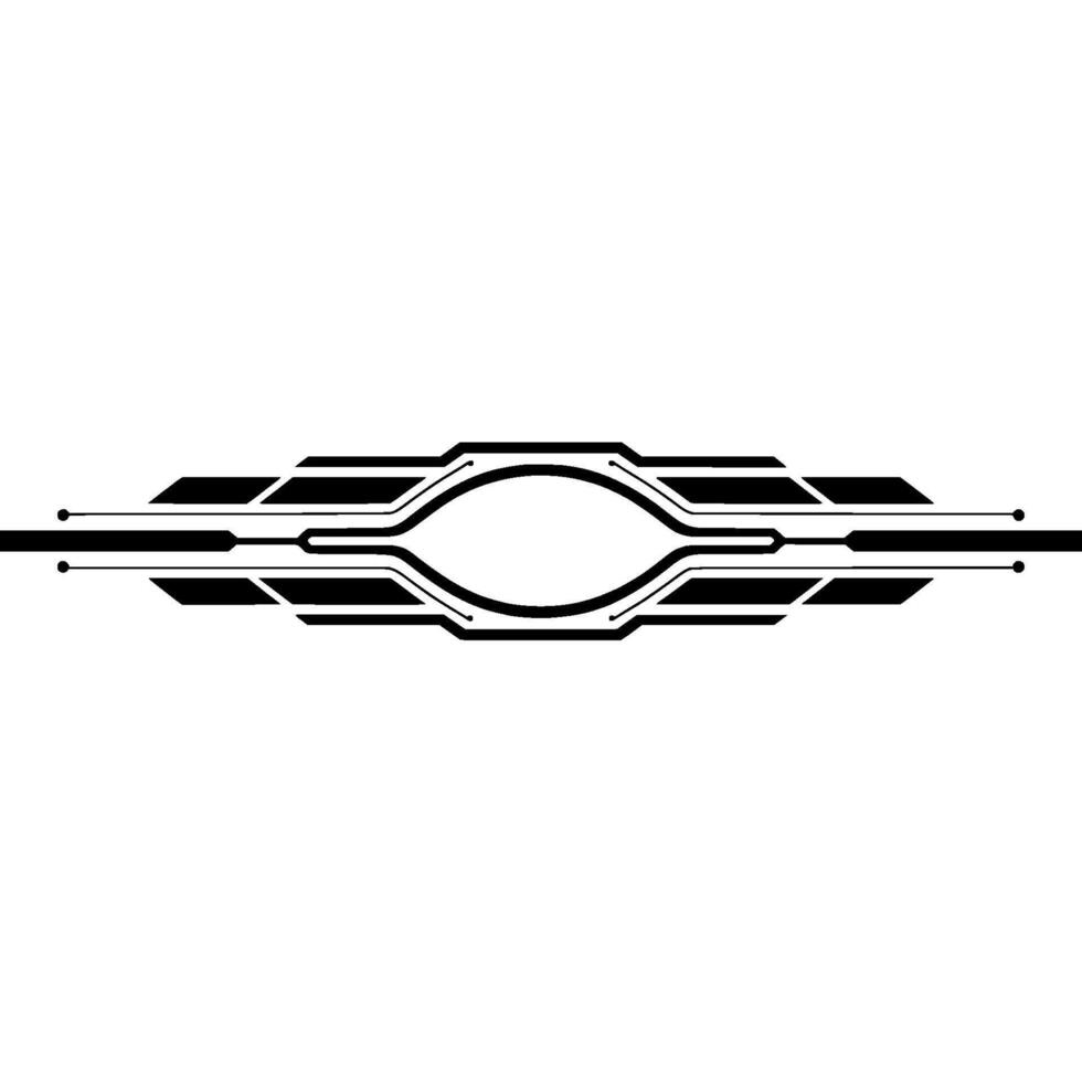 Futuristic Tech Circuit, Minimalist Black White Abstract vector