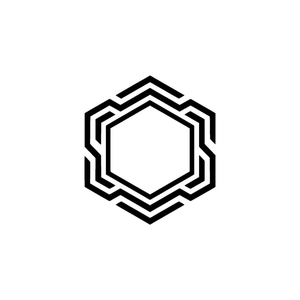 Abstract Hexagon Geometric, Modern, Minimalist vector