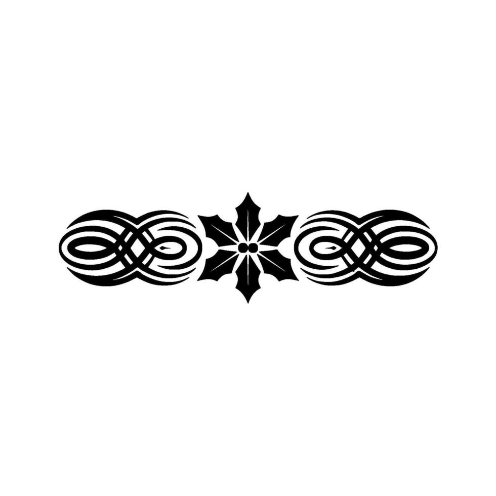 Elegant Black Ornament Floral Geometric Pattern On White vector