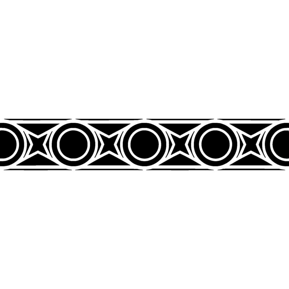 Geometric Border In Black And White, Minimalist Pattern vector