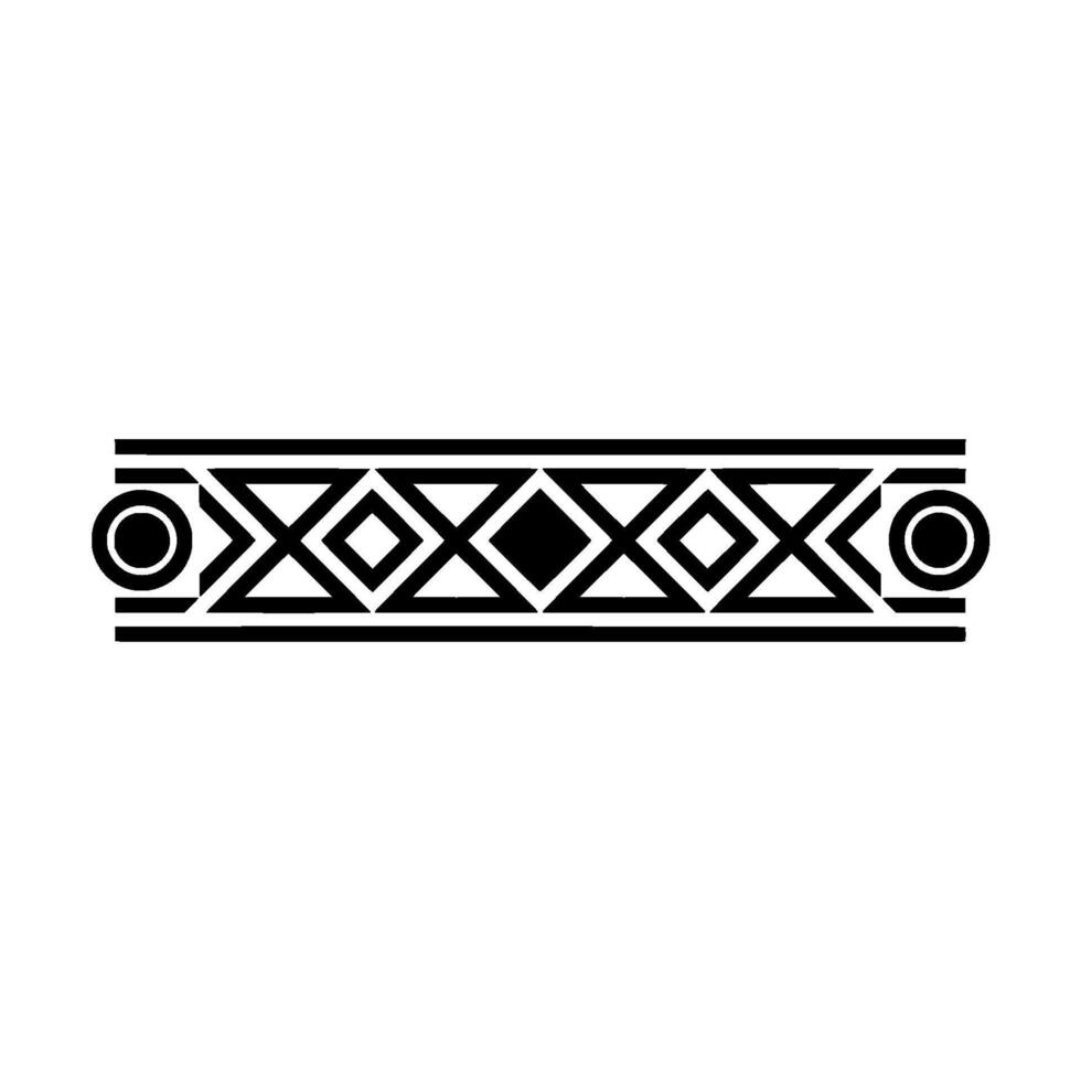 Geometric Border Black And White, Minimalist, Ornamental vector
