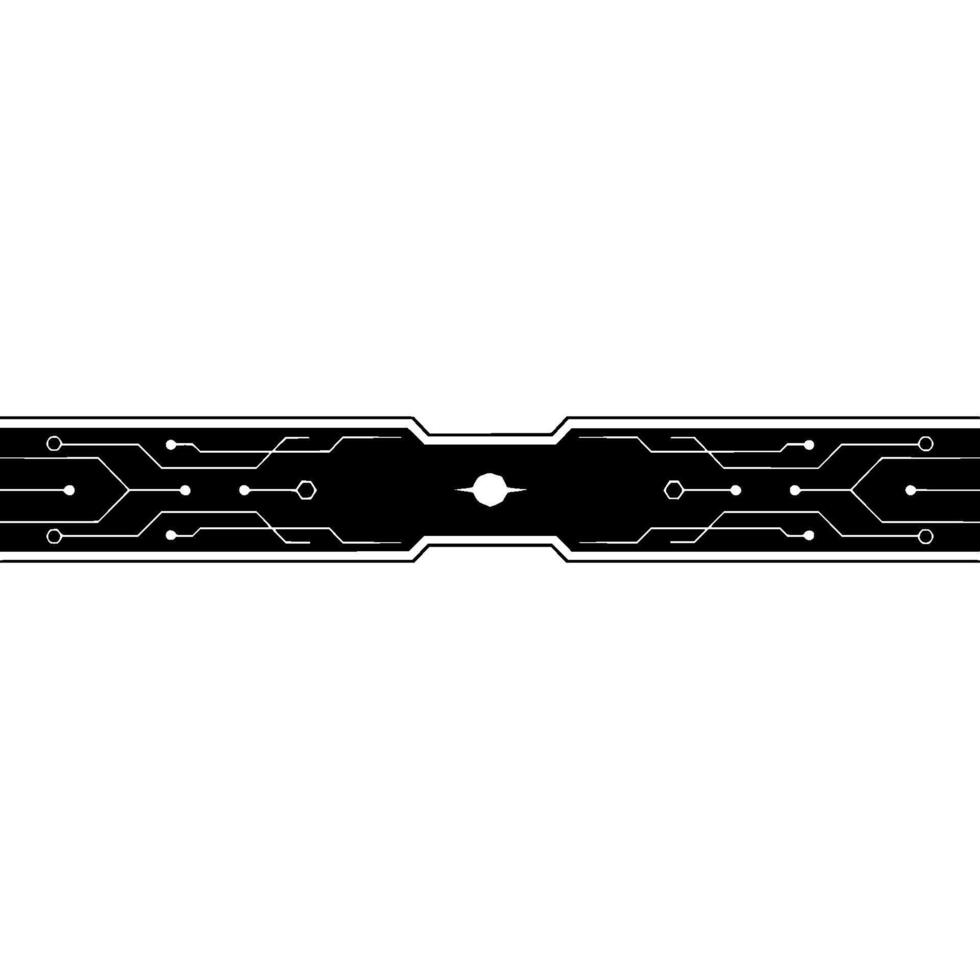Tech Banner Circuit Board On White Background, Abstract, Futuristic vector