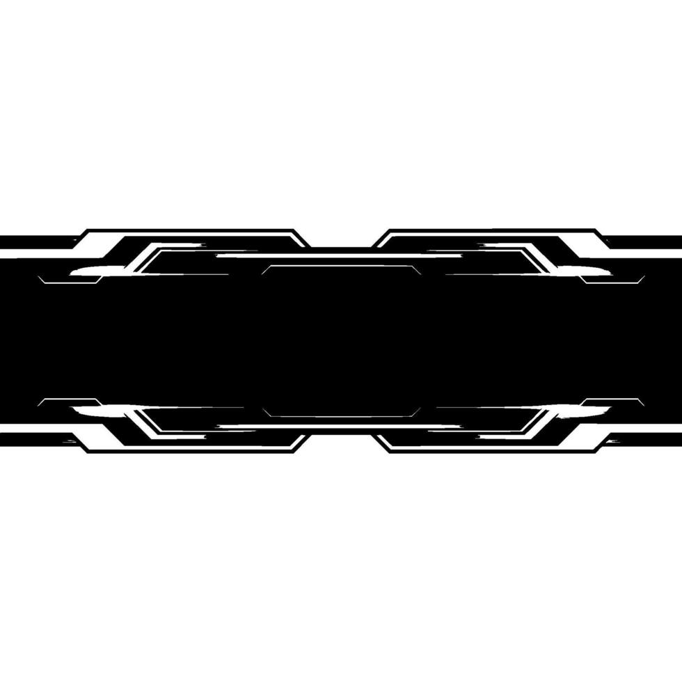 Tech Banner Background Futuristic Black White vector