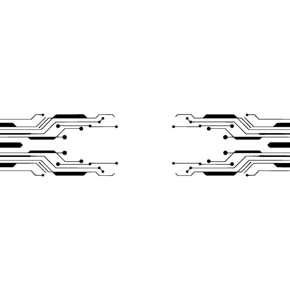 Minimalist Circuit Board, Abstract Technology Concept vector