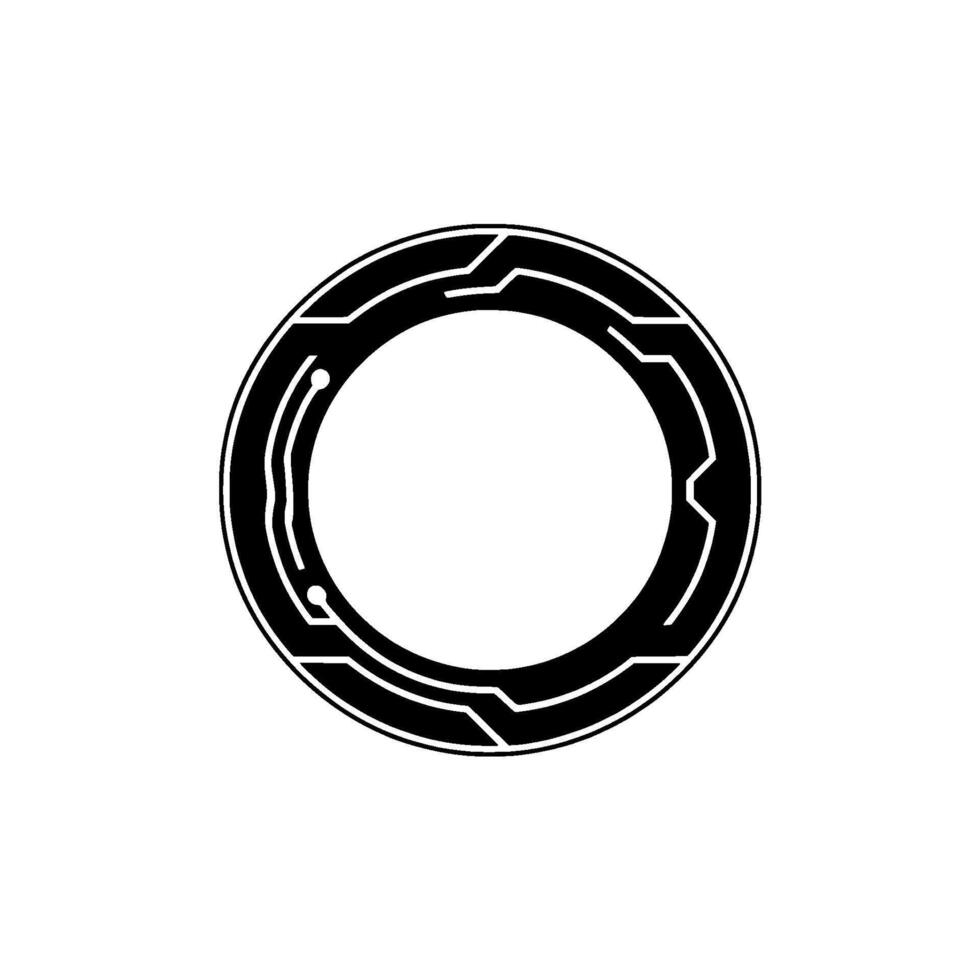 Abstract Tech Circle Geometric Illustration vector