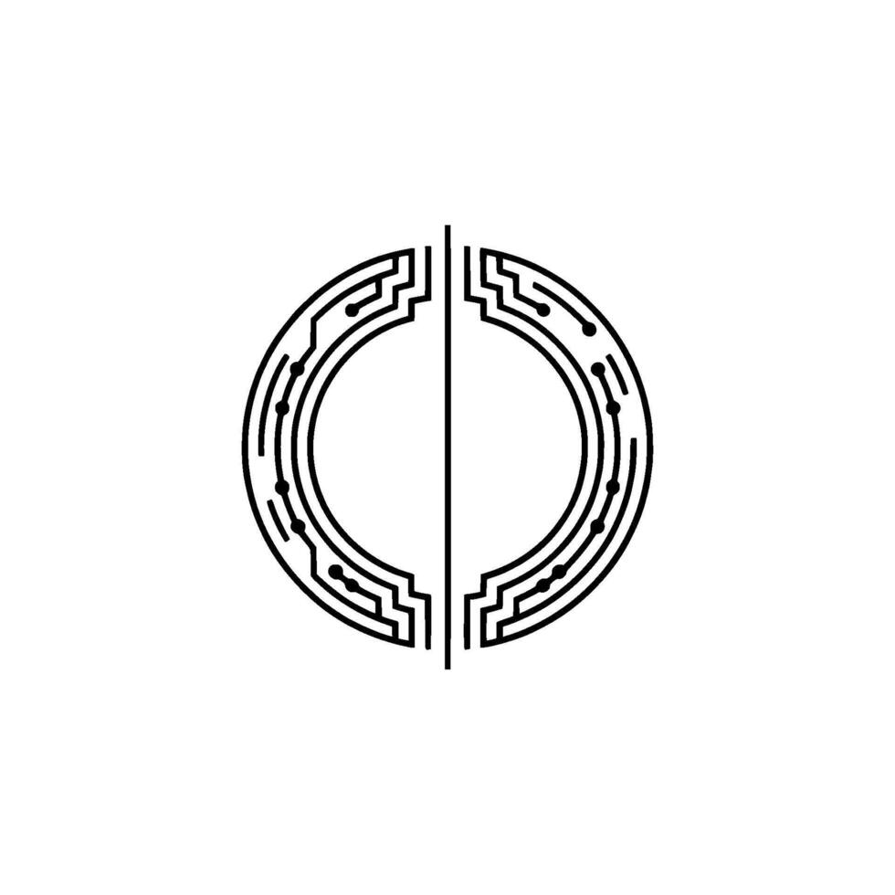 Circuit Board Abstract Digital Technology, Minimalist vector