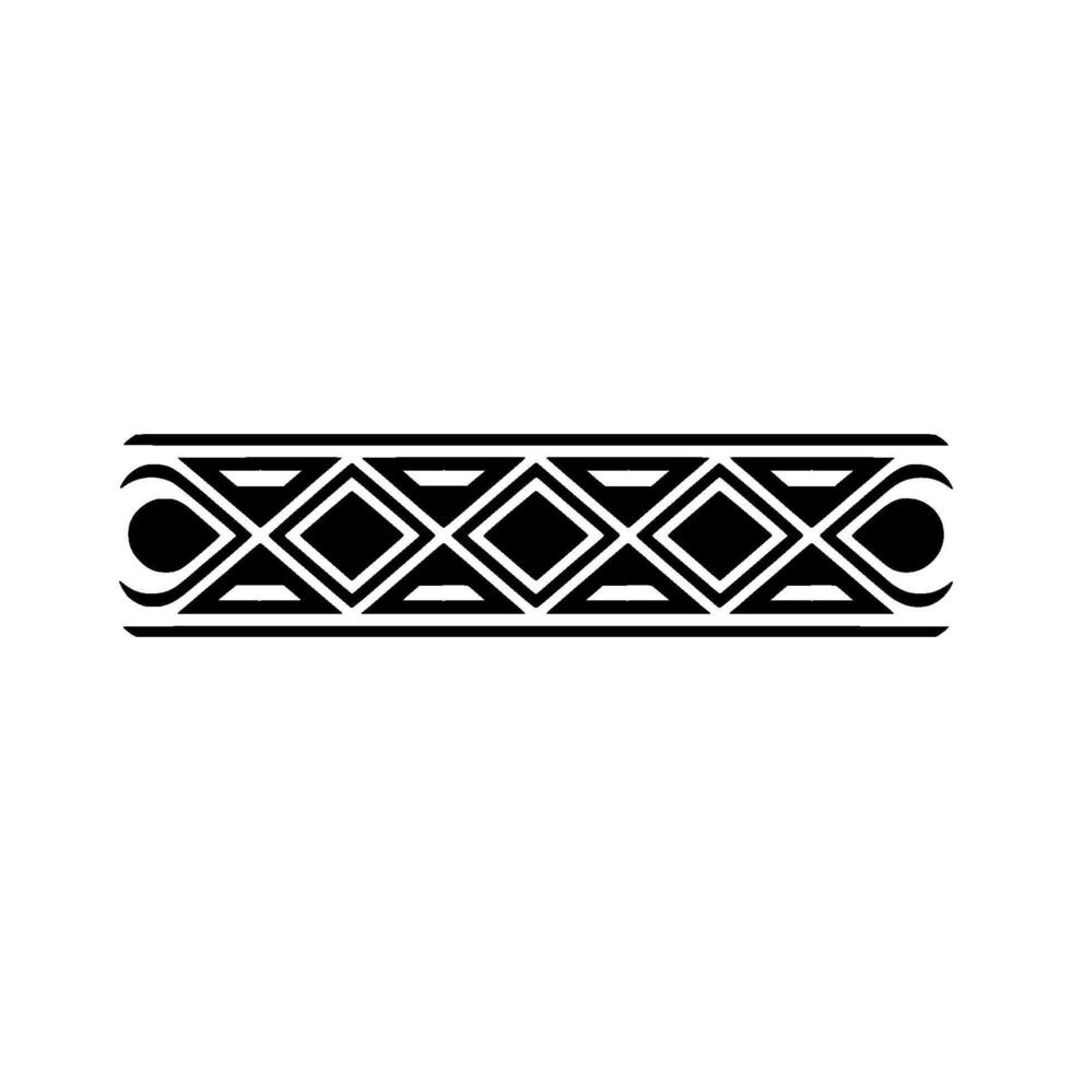 Minimalist Geometric Pattern, Black White Border Element vector