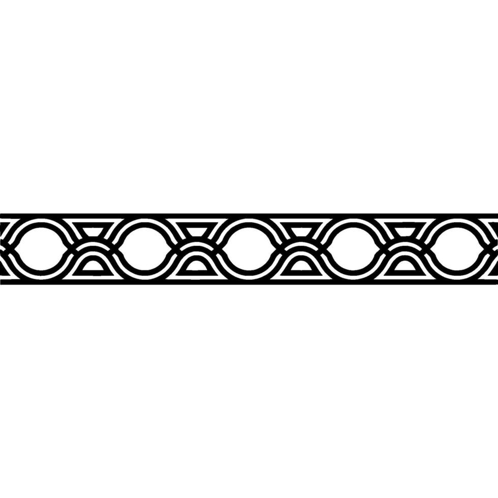Modern Geometric Border Black Pattern On White Background vector