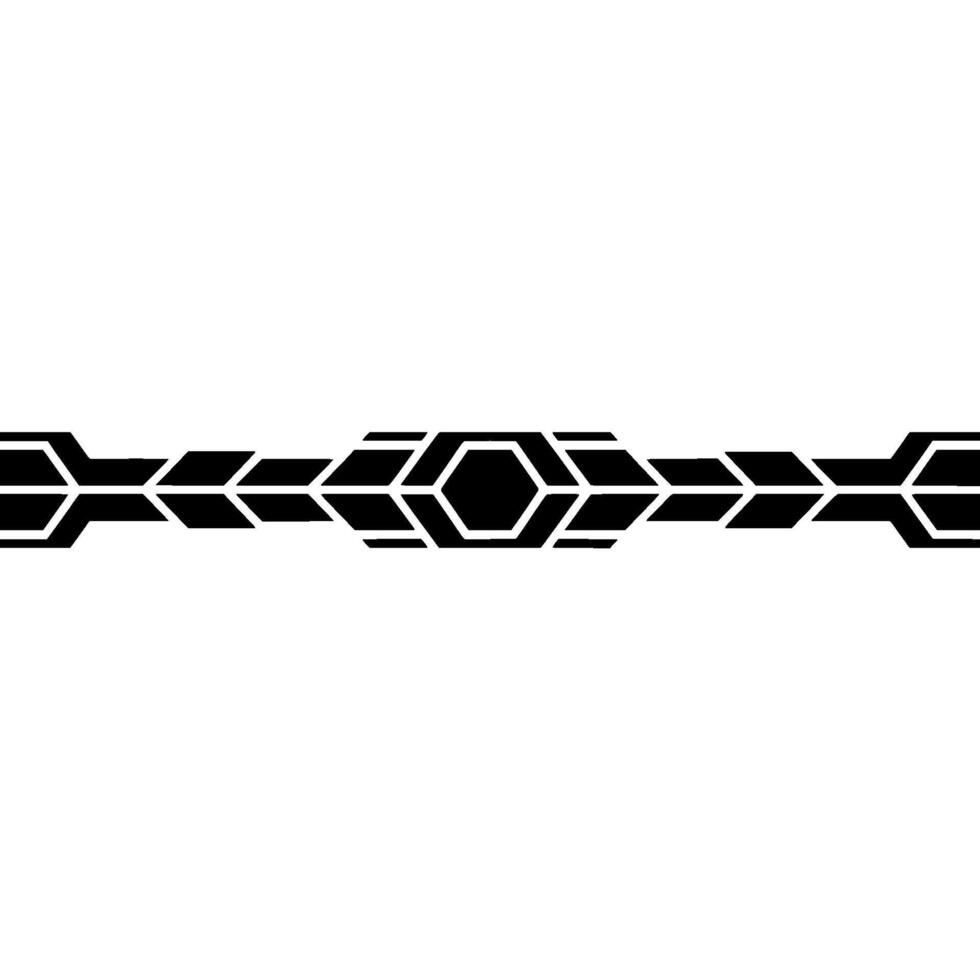 Abstract Geometric Border Black Hexagon On White vector