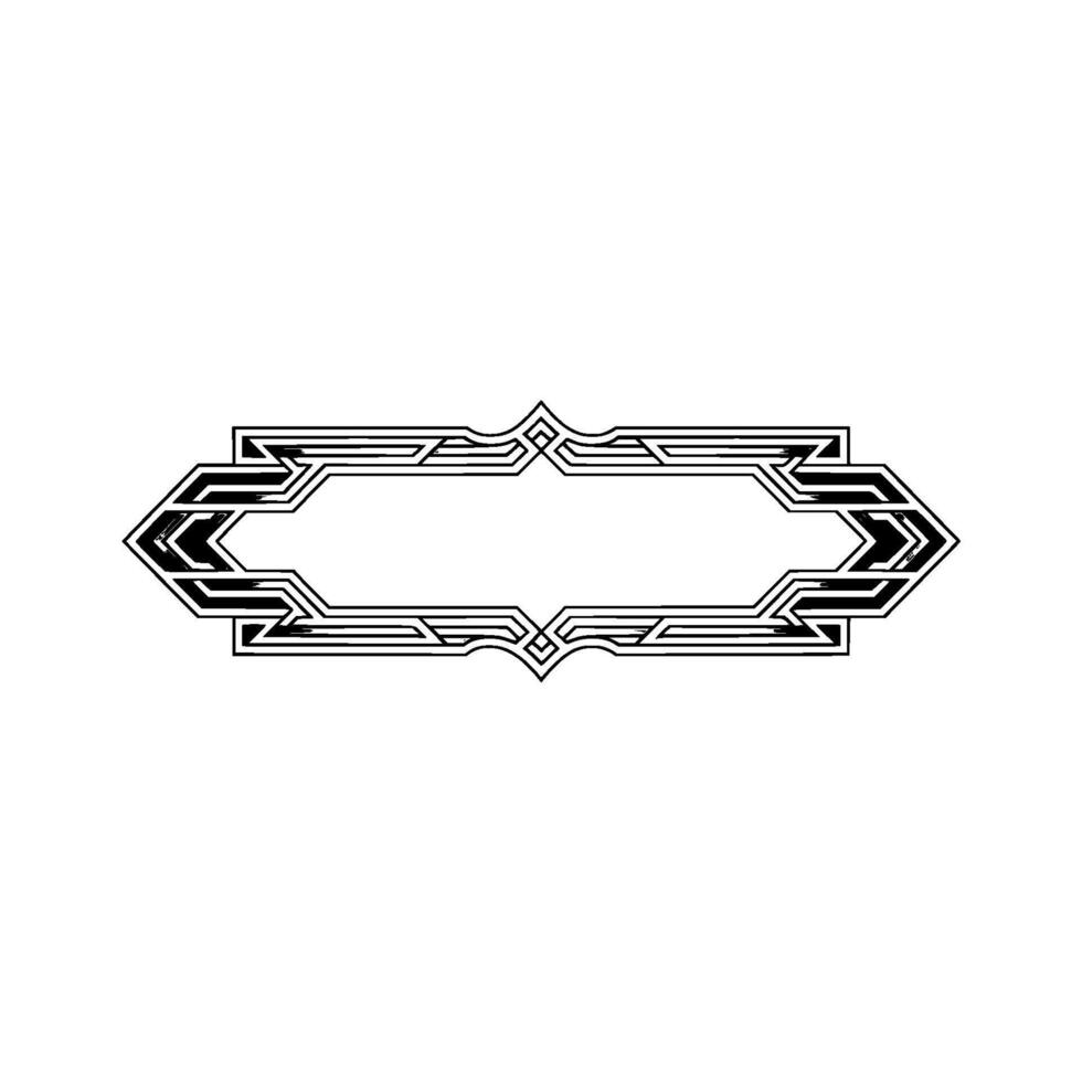 Geometric Deco Frame With Rays, Illustration, Minimalist vector
