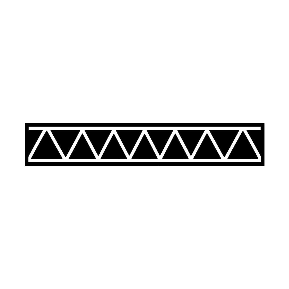 Abstract Geometric Truss Structure, Black And White, Minimalist vector
