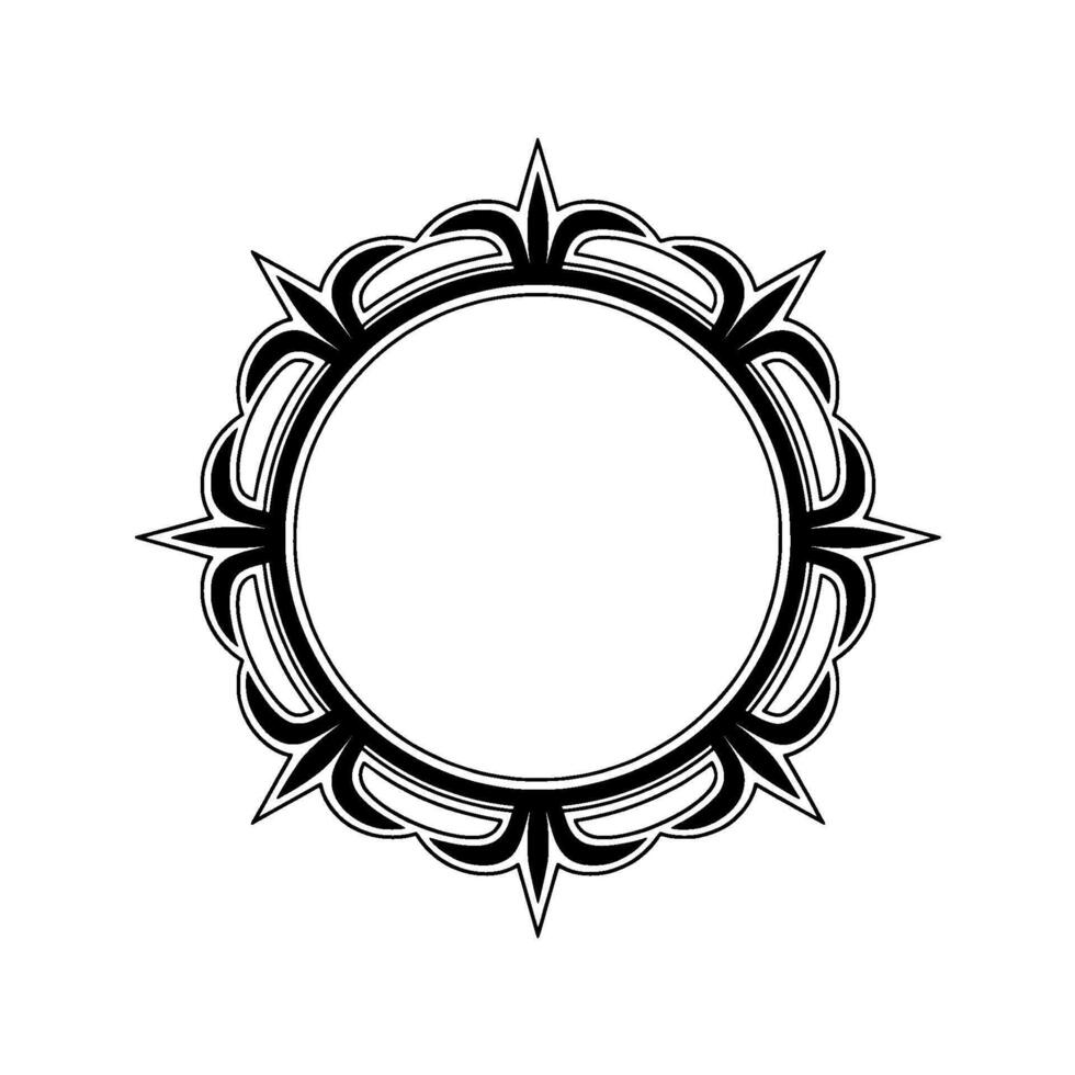 Elegant Black And White Decorative Frame, Minimalist vector