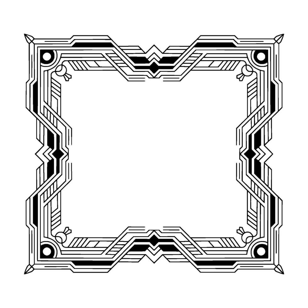 Art Deco Frame Geometric Lines, Elegance, And Negative Space vector