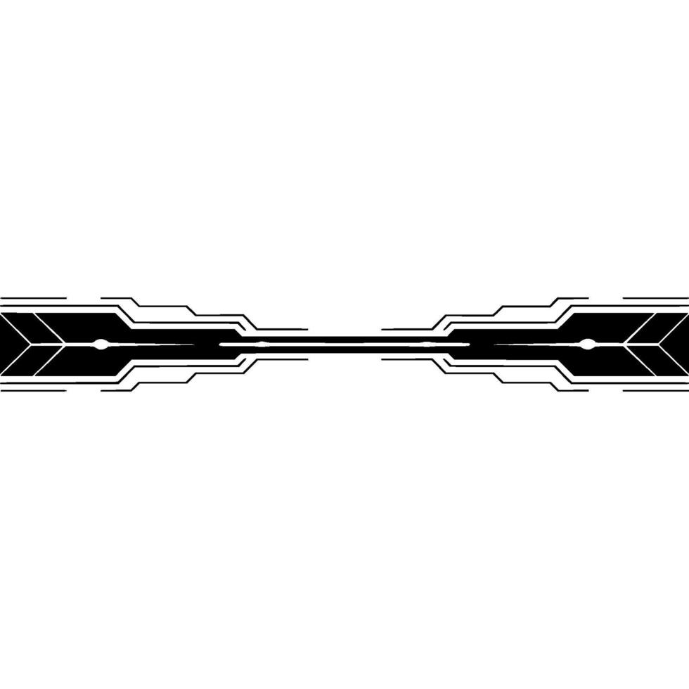 Futuristic Tech Line Abstract Black White vector