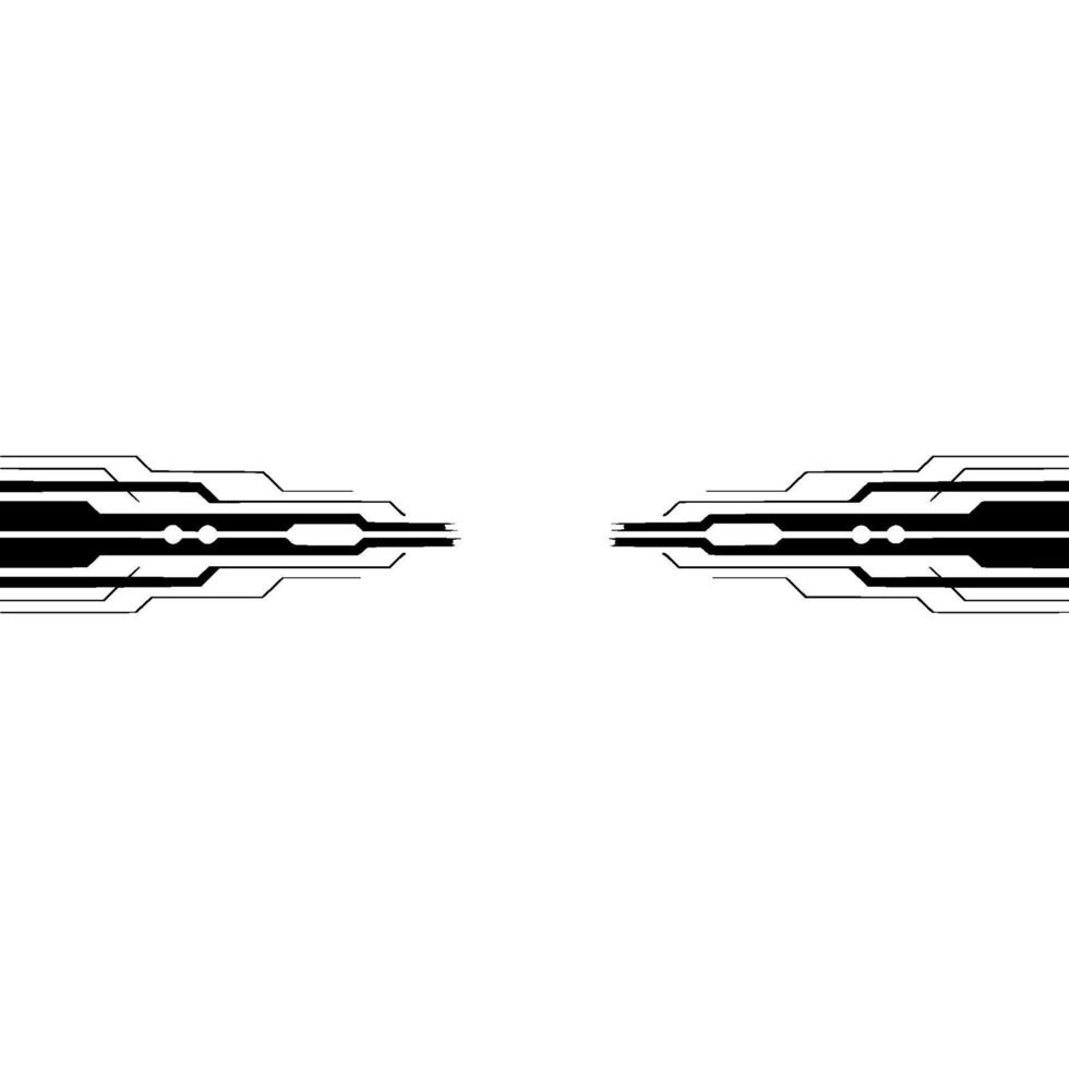 Tech Abstract Border Minimalist Black Circuitry On White Background vector