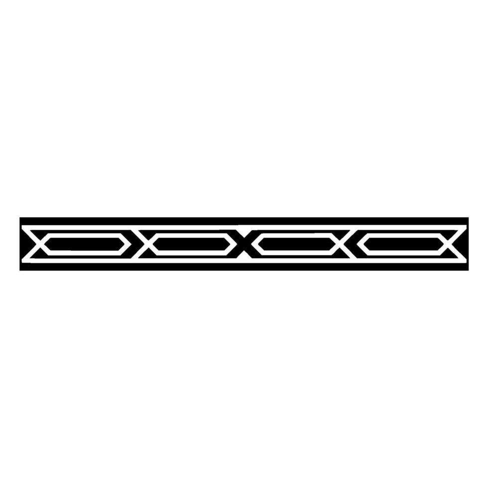 Minimalist Geometric Border Black And White, For Decoration vector