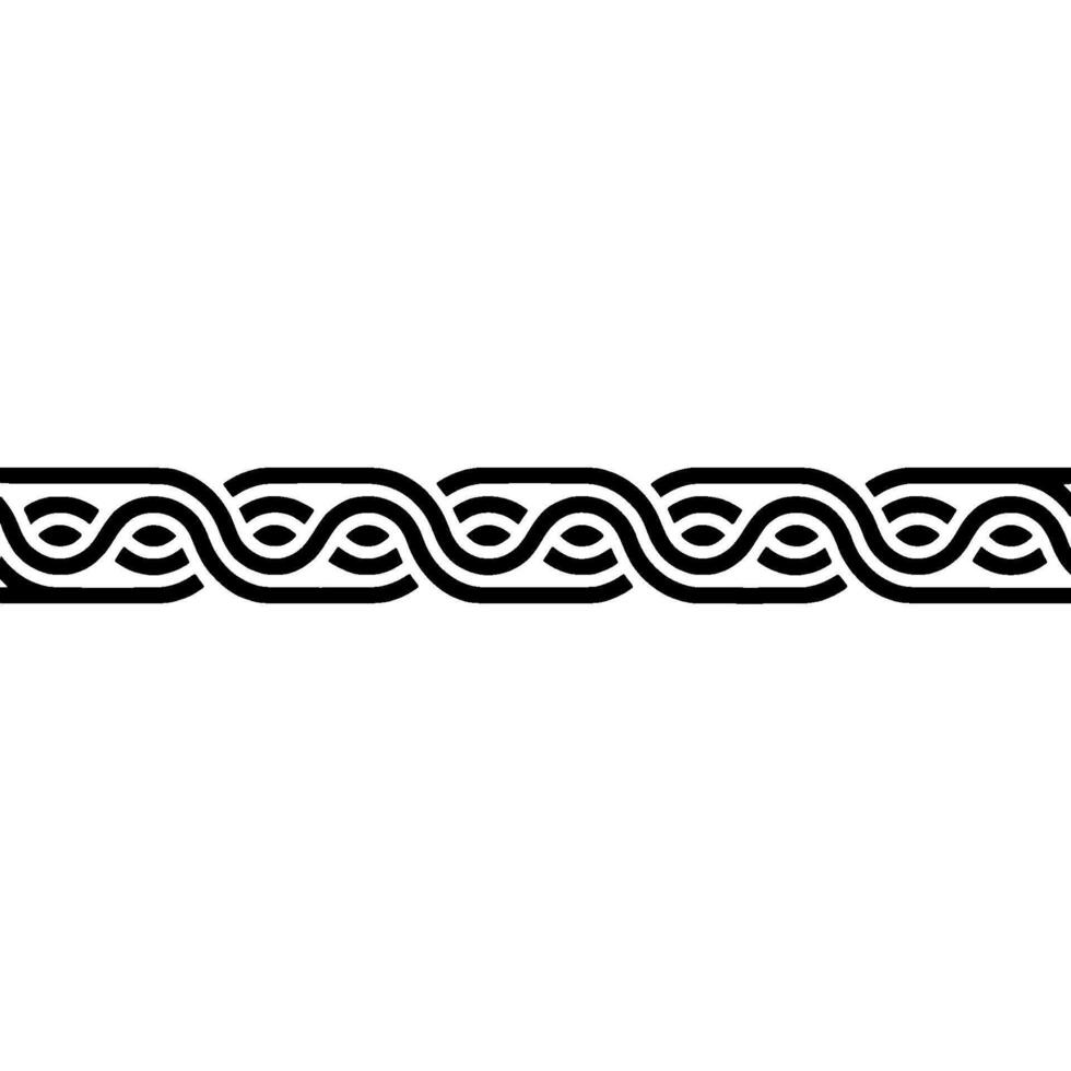 Celtic Knot Border Ornament In Black And White vector